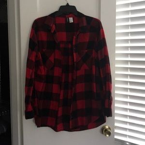 Red and Black Plaid H&M flannel